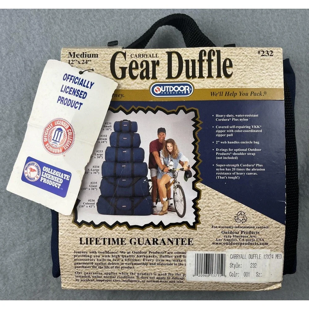 Florida Gators Outdoor Products Duffle Bag Medium 12 x 24 Carryall Vintage NEW‎